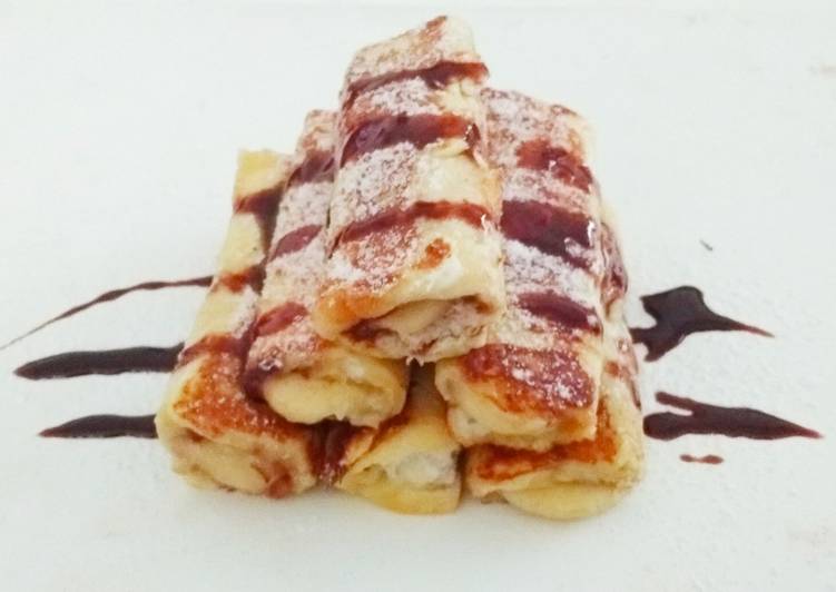 Recipe of Ultimate Nutella Banana French Toast Roll-ups