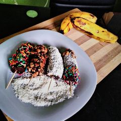 Banana Popsicles #mashujaarecipe A picture of Banana Popsicles #mashujaarecipe.