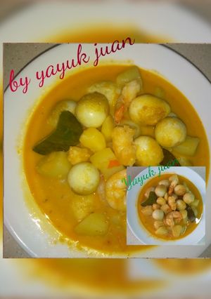 Foto resep Telur puyuh + kentang + udang bumbu ala kadar nya 😌