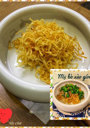 Hình của món Mỳ bò xào giòn.