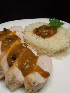 Una foto de Solomillo de pavo con salsa de naranja