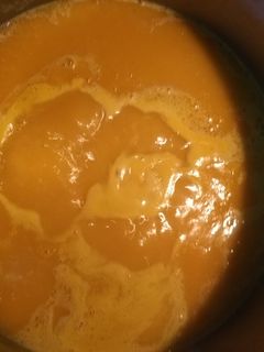Una foto de Sopa de zanahoria y zapallo
