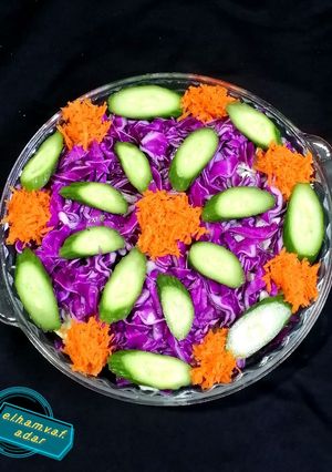 عکسی از دستور تزئین سالاد 🥒🥬🥕