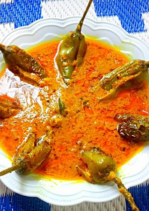 A picture of Hyderabadi Mirchi Salan.