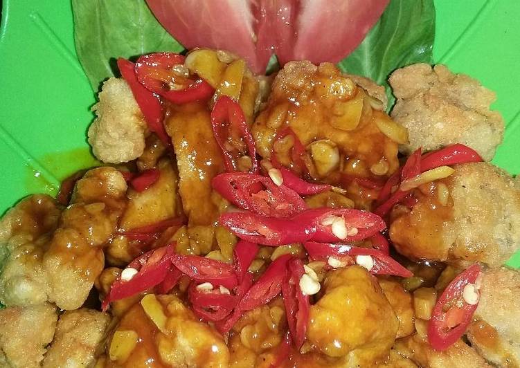 Cara Gampang Membuat Ayam chrispy saos tiram, Bikin Ngiler