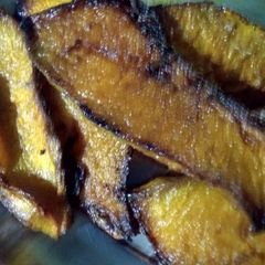 A picture of Kumro bhaja (pumpkin fry).