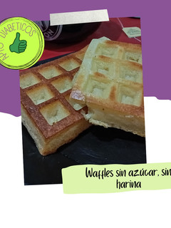Una foto de Waffles sin azúcar, sin harina - Aptos diabéticos