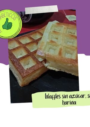 Una foto de Waffles sin azúcar, sin harina - Aptos diabéticos