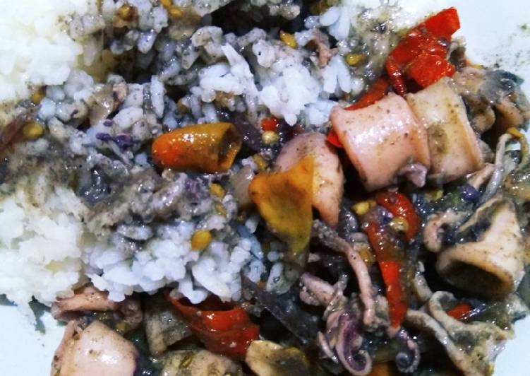 dari awal hingga akhir Membuat Cumi hitam🦑 Jadi, Bikin Ngiler