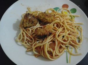 Una foto de Espaguettis con albóndigas de Quinoa