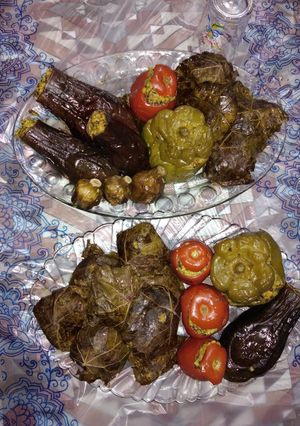 عکسی از دستور دلمه های رنگی