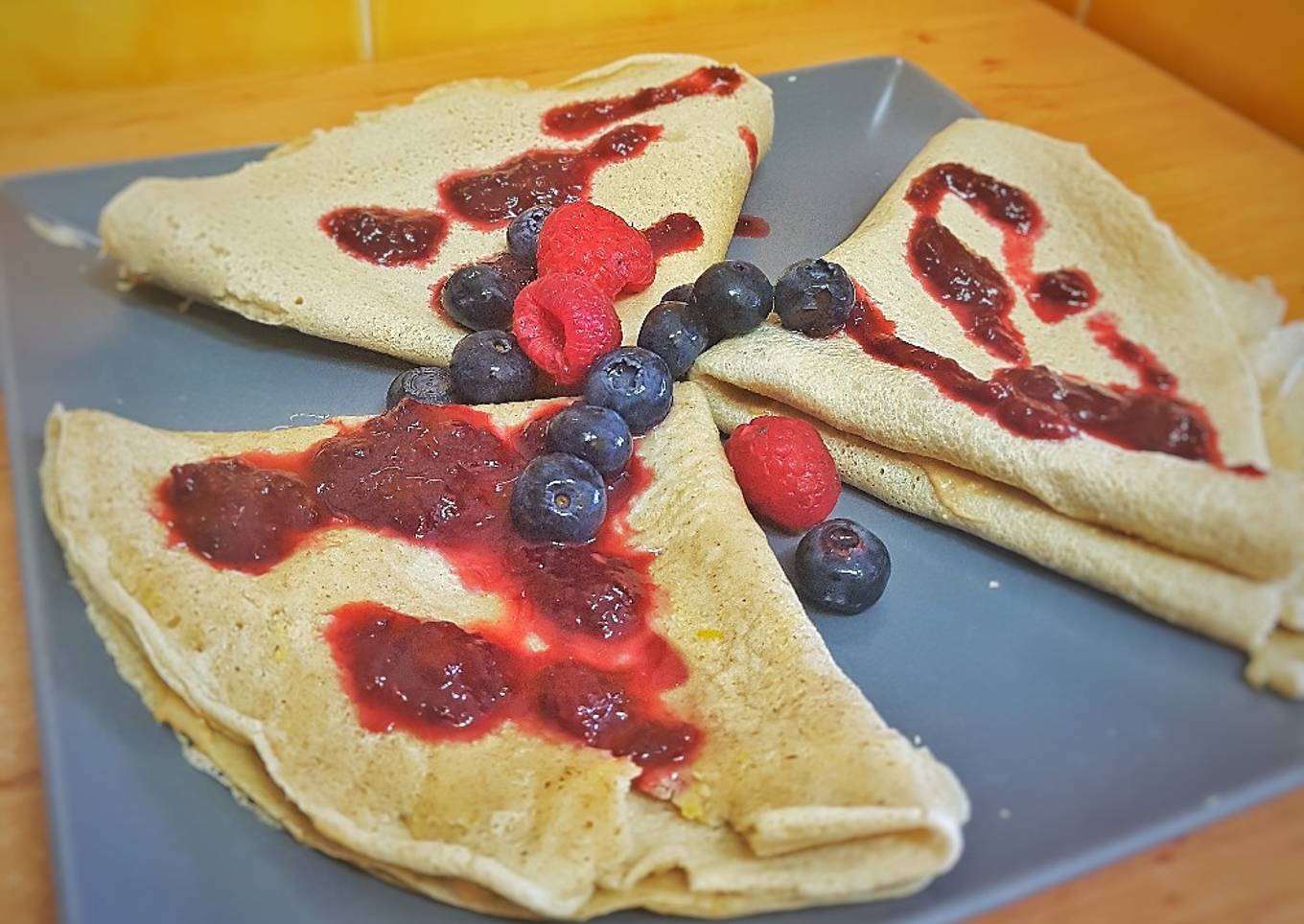 Crêpes rellenos de peanut butter
