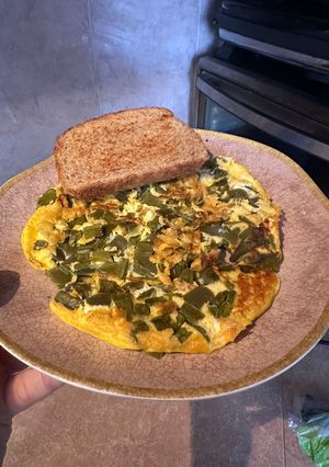 Una foto de Tortilla de huevo y verduras