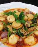 Còi sò điệp xào cay