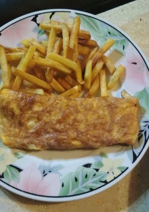 Una foto de Omelette de jamón y queso