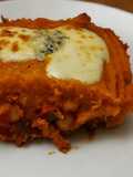 Pastel de zapallo con garbanzos y chorizo colorado