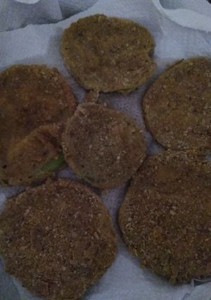 Una foto de Milanesas de zapallitos al horno