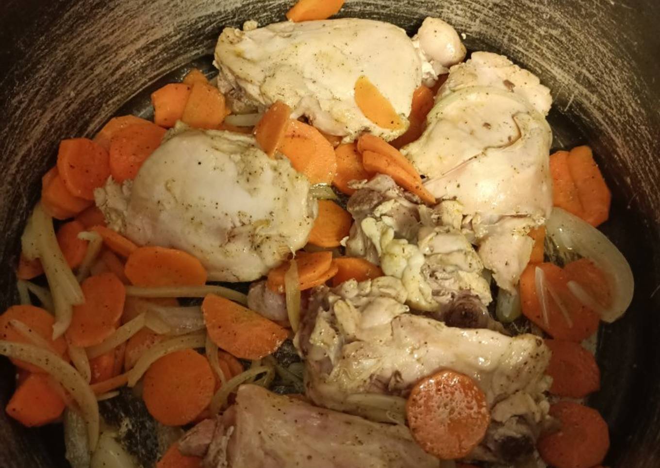 Muslos con zanahoria