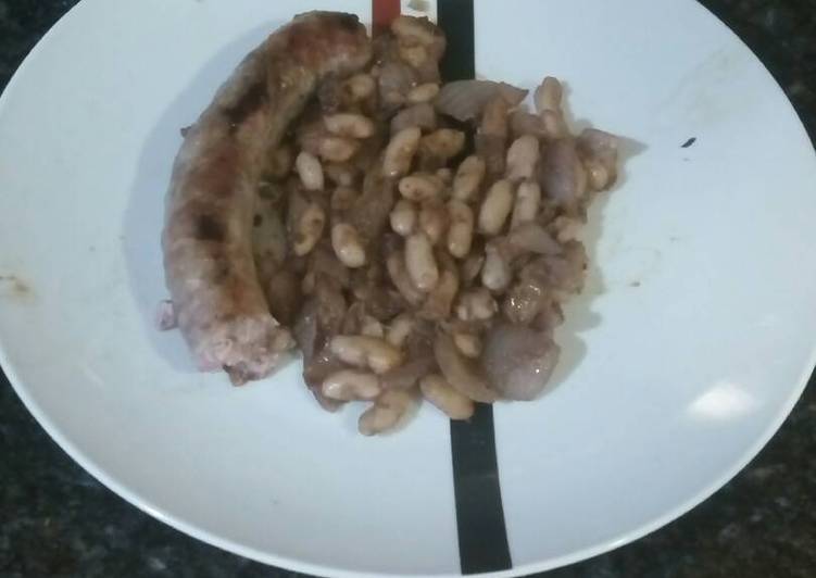 Alubias con longaniza