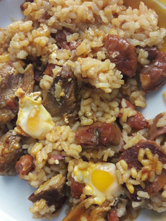 Una foto de Arroz con sobras de cocido