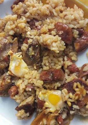 Una foto de Arroz con sobras de cocido