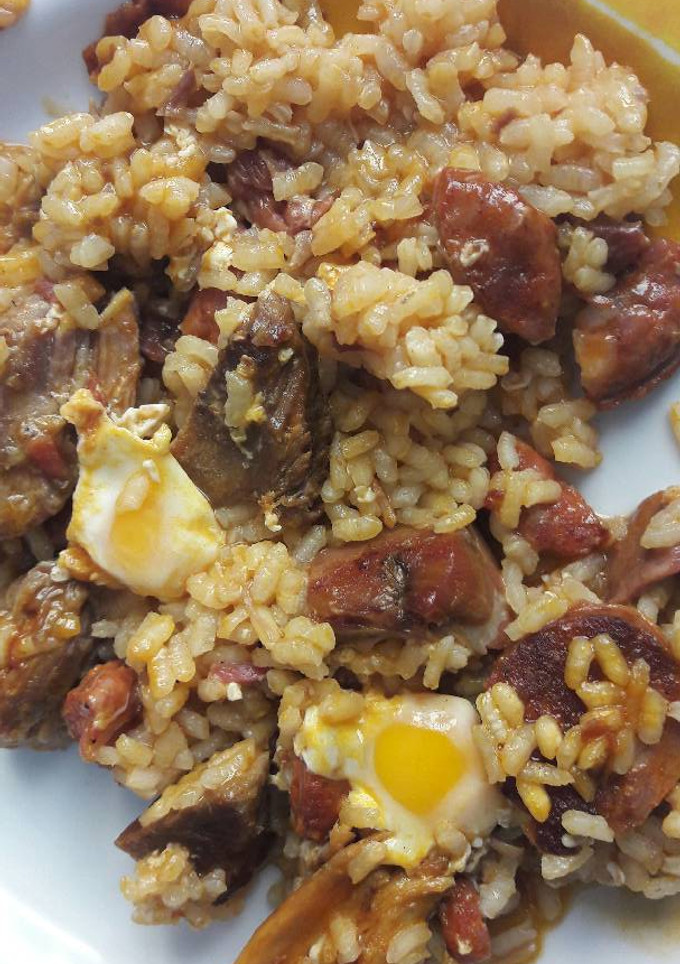 Una foto de Arroz con sobras de cocido