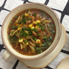 A picture of Roasted Vegetable Minestrone Soup.
