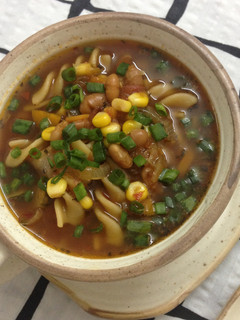 A picture of Roasted Vegetable Minestrone Soup.