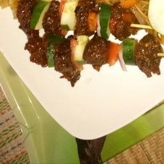 A picture of Beef skewers.