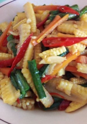 Foto resep Tumis jagung muda