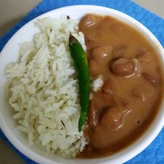 A picture of R&B (Cumin Rice & Coconut Beans.
