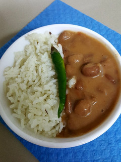 A picture of R&B (Cumin Rice & Coconut Beans.