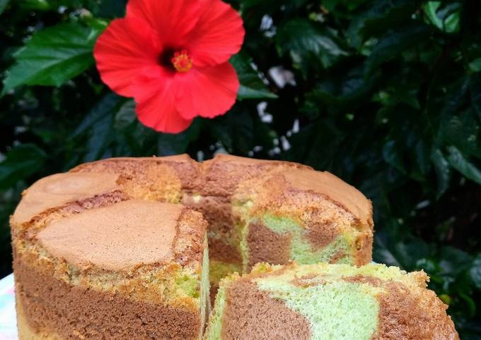 (2.51) Chiffon Cake Pandan Coklat