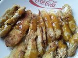 Bastones de berenjena empanizados con sal de miel de panela, ajo y mostaza🤔🤨😊