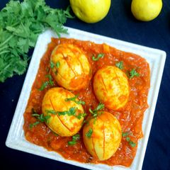 A picture of Boiled egg masala.