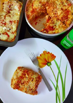 A picture of Veg lasagna.