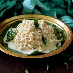Plantain stem curd curry/ Bale dindina pachadi : A picture of Plantain stem curd curry/ Bale dindina pachadi :.