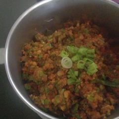 Besan vali green onion sabji A picture of Besan vali green onion sabji.