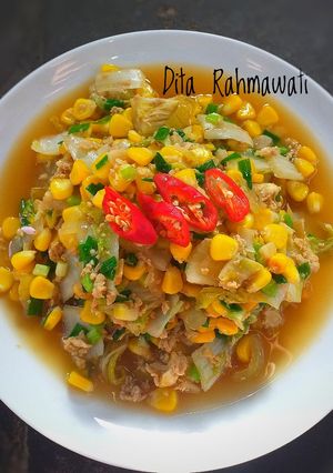 Foto resep Tumis Sawi Putih Jagung Manis
