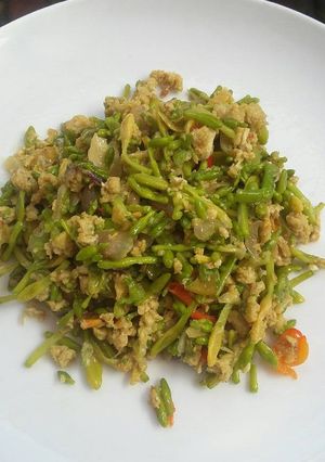 Foto resep Tumis bunga pepaya telur orak arik