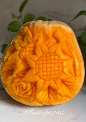 عکسی از دستور حکاکی کدو حلوایی