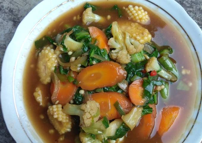 Resep Tumis berkuah aneka sayuran  oleh Saluna Mahira Cookpad