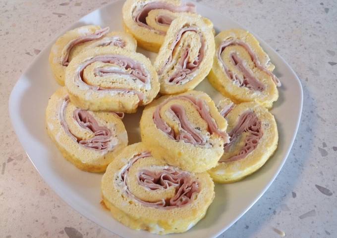 Ham and cheese egg roll