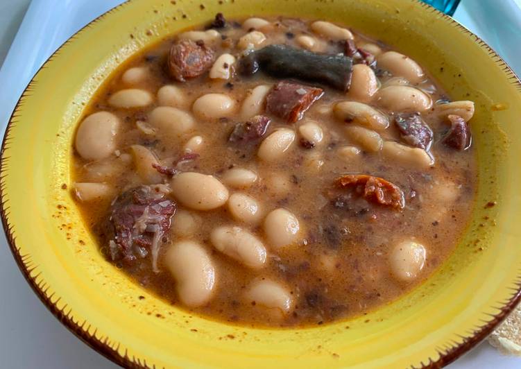 Fabada asturiana rápida en Cookeo