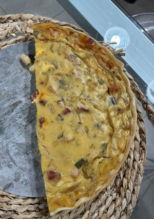 Una foto de Tarta de cebolla y panceta🧅🥩