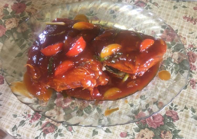 Ikan senangin saus tomat teriyaki