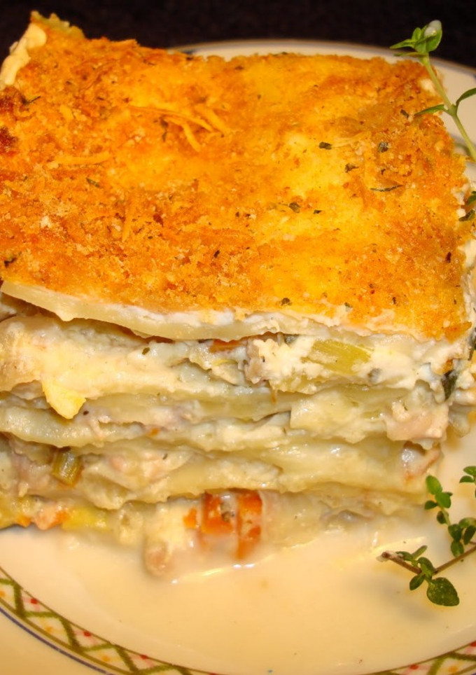 Una foto de LASAÑA DE POLLO CON VEGETALES ASADOS. JON STYLE