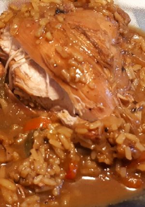 Una foto de Paella de pollo #Cocina Saludable