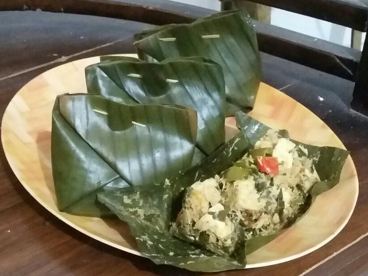 Resep Botok daun singkong udang Anti Gagal