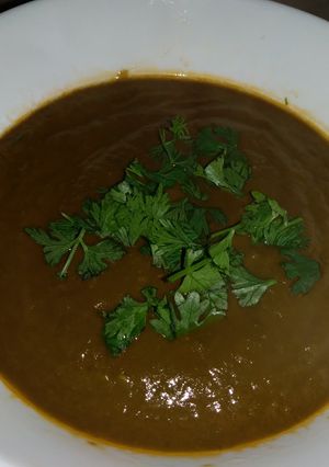 A picture of Spinach,tomatoes soup#4 wks challenge...